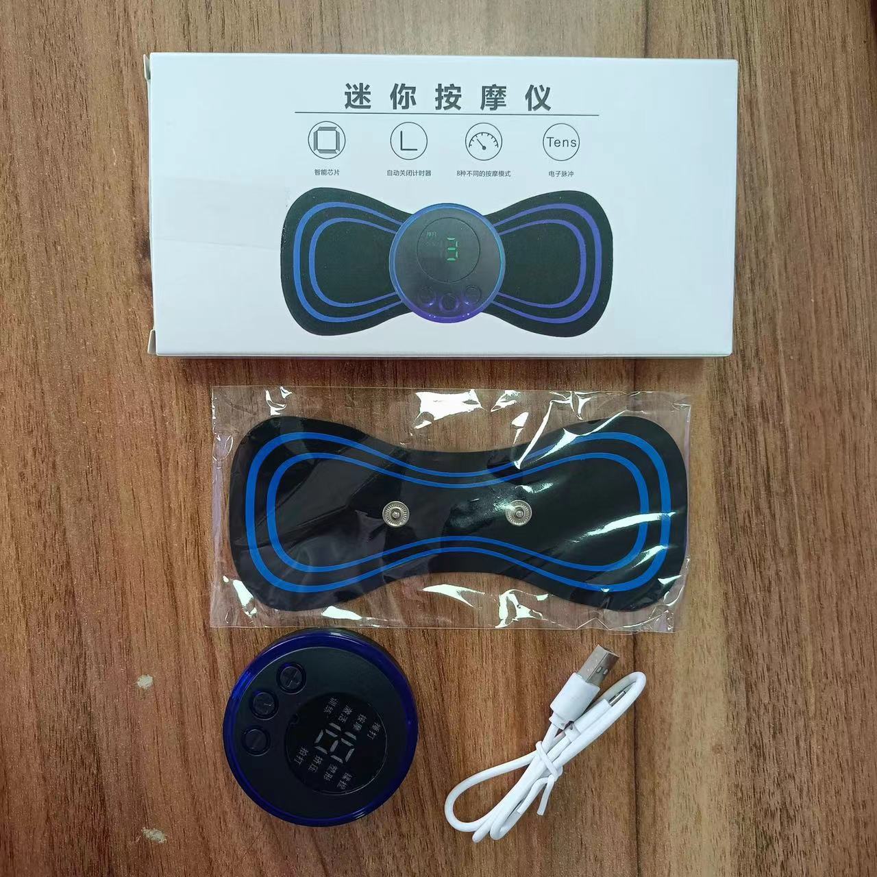 Наклейка для массажа шейного отдела, мини-массажер шейного отдела, электронный импульсный массажер для плеч и шеи