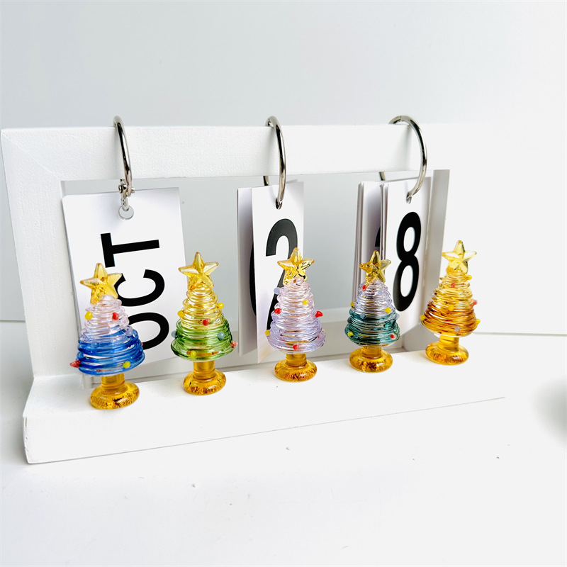 Christmas Glass Winding Silk Christmas Tree Solid Gift Zibo Glaze Crafts Ornaments Boshan Desktop Decoration Gift