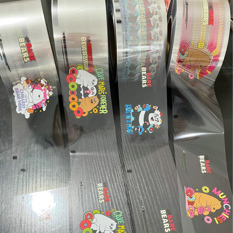 PP plastic cup heat transfer printing film pvc heat transfer printing film cosmetic cover plastic milk tea cup printing