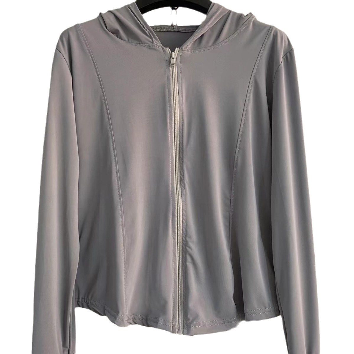 Summer Sports Slim-fit Sunscreen Clothing Slim-fit Yoga Sunscreen Clothing Women's Hooded Anti-ultraviolet Ice-sensitive Ice-silk Sunscreen Clothing