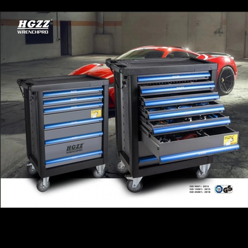 F6T Auto Repair Tool Haogong Tool Cart 408-Piece Set Drawer-Type Multi-Functional Repair Complete Set of Tools Seven-Layer New