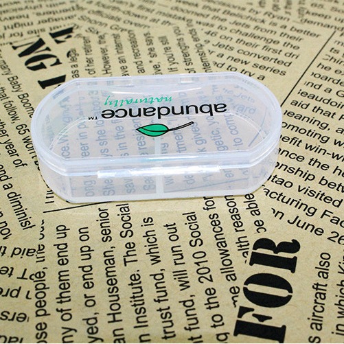 Printable logo mini portable small medicine box 2 grid super small medicine box plastic sub-packaging storage box