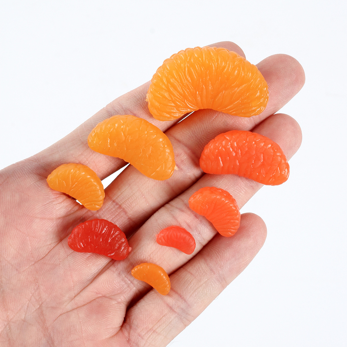 Pvc Mini Artificial Orange Petal Accessories DIY Food Toy Handmade Orange Pieces Grapefruit Petal Fake Fruit Ingredients Props