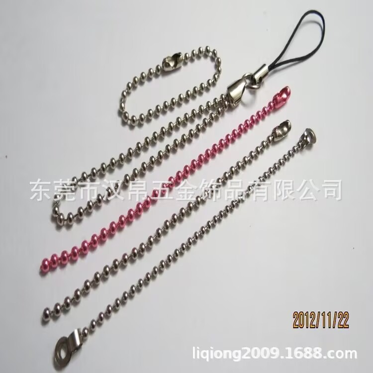 Factory Metal Chain Bead Chain Colorful Bead Chain Various Necklace Bead Chain Doll Stainless Steel Bead Chain