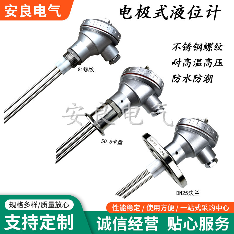 Электродный уровнемер 316, двух-трехконтактный распределительный короб, чистый титановый сенсор, стержень из нержавеющей стали 304, зонд уровня воды 1 дюйм
