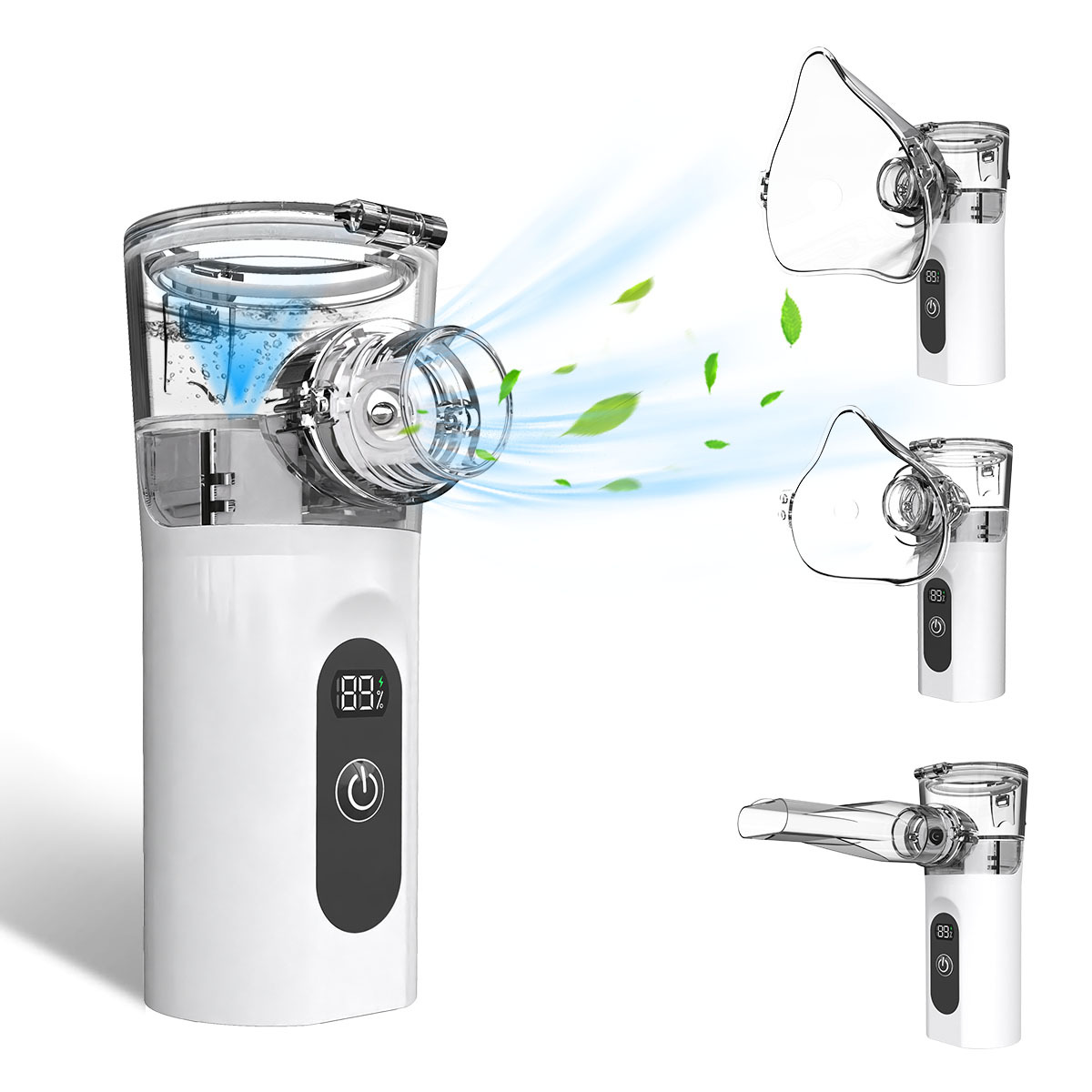 Foreign trade portable atomizer super large fog intelligent digital display handheld atomizer children's medical atomizer mute