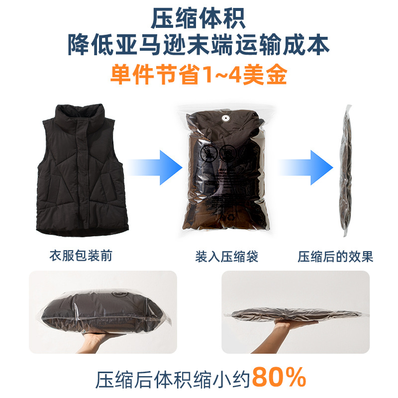 Spot Cross-Border Warning Packaging Bag Amazon Clothing Vacuum Bag Warning Packaging Bag T-Shirt Packaging Bag