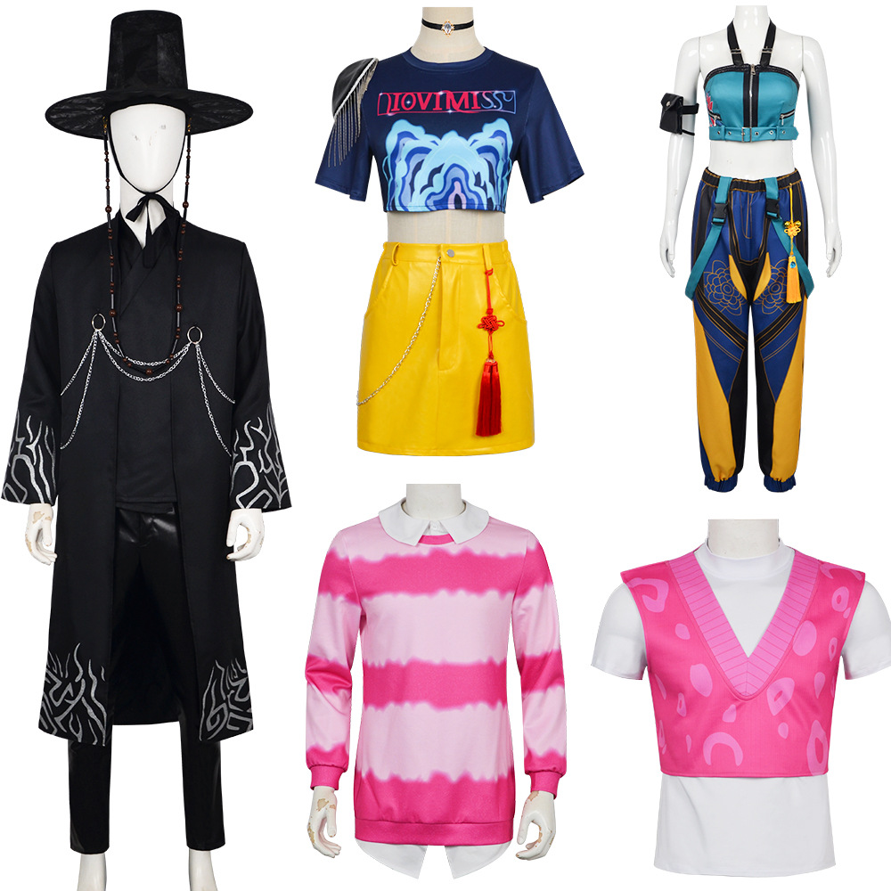 Костюм косплея группы девочек-охотниц K-Pop Руми Зои Миры для сценического выступления Шака Дьявол Малыш Жэньюй