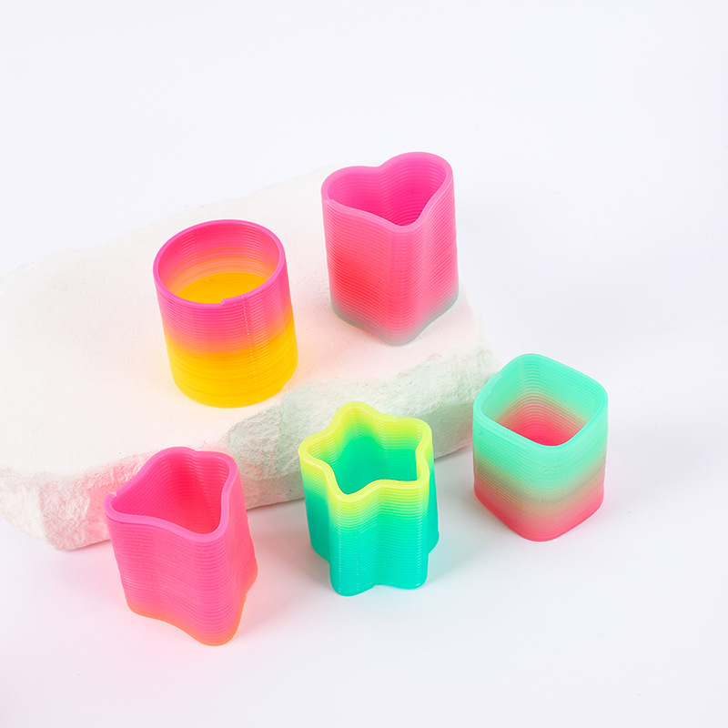 Rainbow Circle Taiwan Color 3.2 Special-Shaped Spring Circle Heart Rhombus Elastic Circle Prize Cross-Border Supply Factory Direct Sales