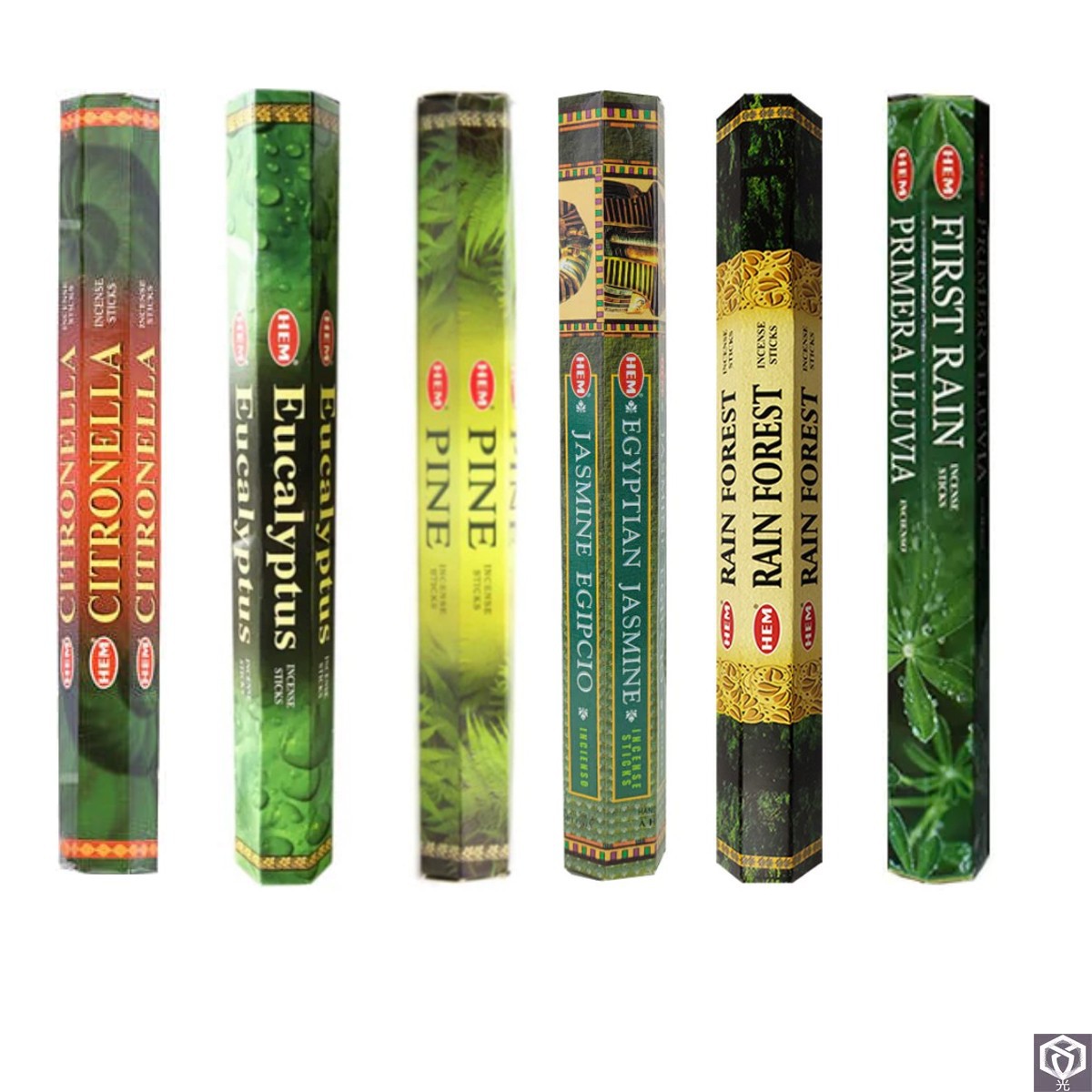 Hem Incense Indian Deep Forest Rain Early Rain Pine Egyptian Jasmine Eucalyptus Citronella Purifying Air Soothing Aromatherapy