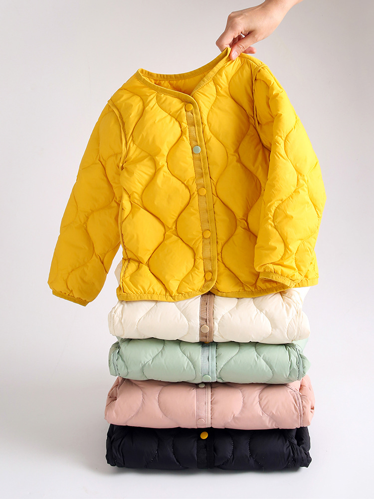New National Standard 90 White Duck Down Jacket for Children Lightweight Clothes for Boys and Girls Baby Autumn and Winter Down Liner