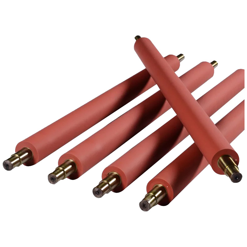 Factory supply high temperature resistant industrial roller silicone roller poly conveyor roller rubber roller anti-sticking rubber roller rubber roller roller rubber roller