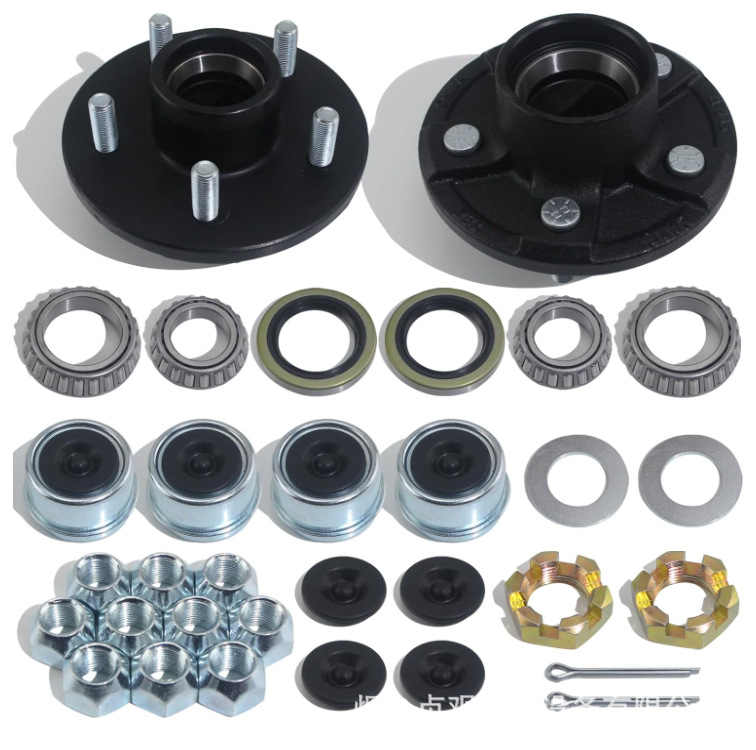 2 комплекта прицепа на 3500 фунтов RV не тормозной мост прицепа ступица 5*4.5 дюйма комплект колесной ступицы