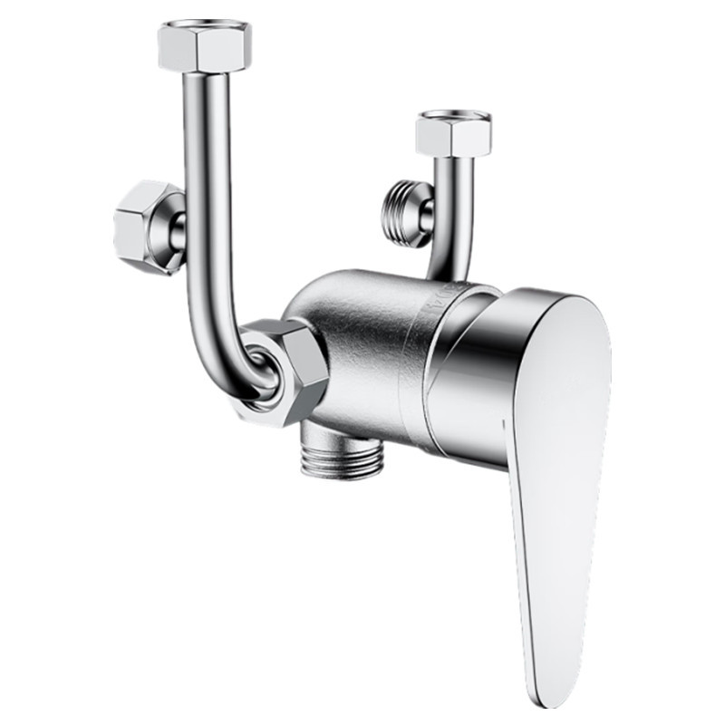 Bathroom electric water heater large flow mixing valve 304 stainless steel U-shaped valve open-mounted hot and cold faucet shower accessories