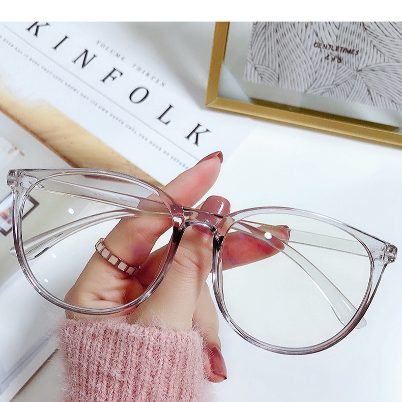 Little Red Book in New Large Frame Anti-Blue Light Glasses Korean Plain Yan Net Red Glasses for Men and Women with Myopia Finished Glasses