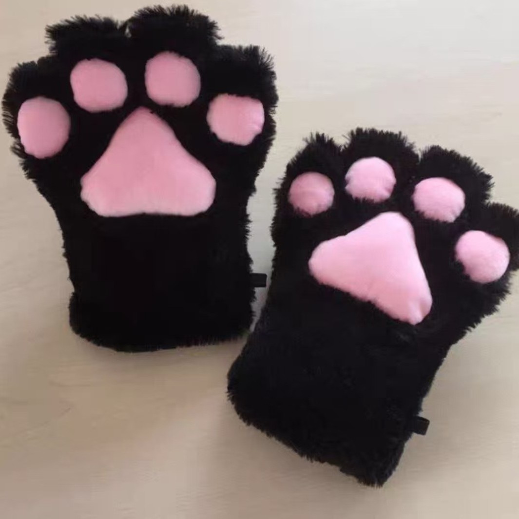 Ручные плюшевые перчатки в виде когтей кота, милые, для косплея, для взрослых и детей