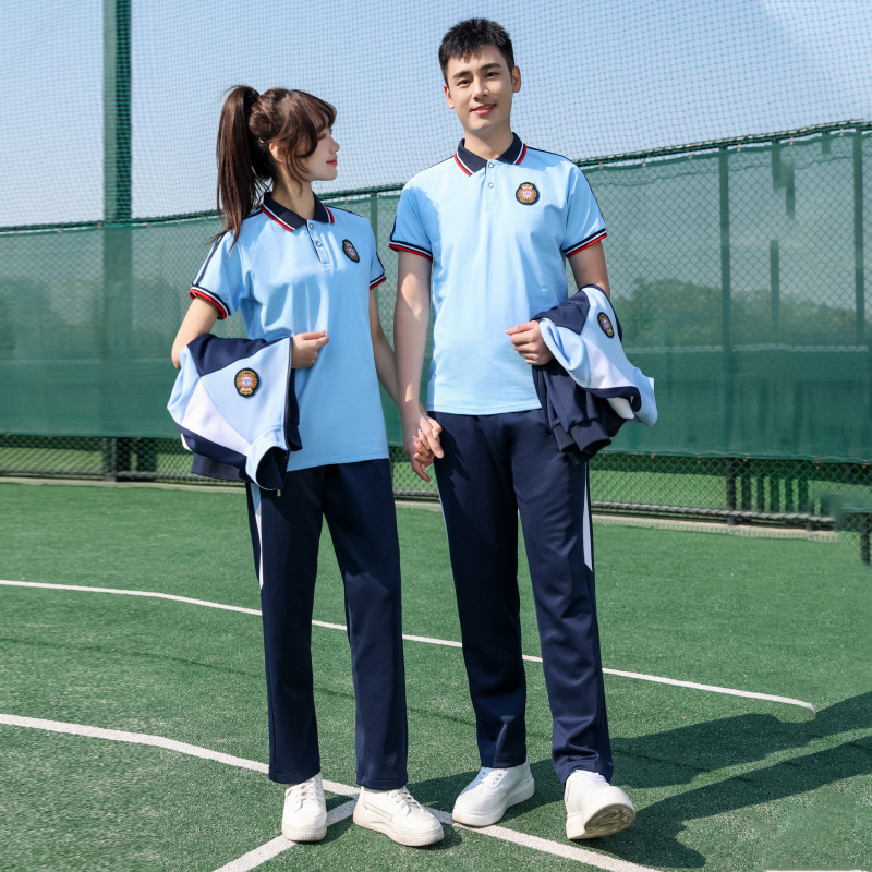 Spring and Autumn Junior High School Students High School Uniform Class Uniform suit Games Spring and Autumn Three-piece Jacket Long-sleeved Sportswear