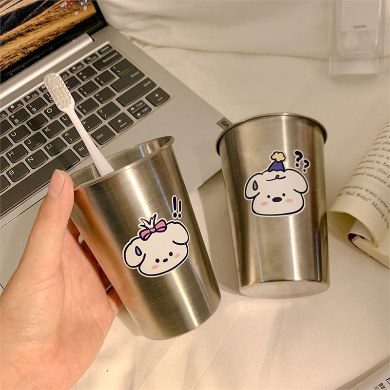 Стакан для полоскания из нержавеющей стали 304, милый и противогрибковый