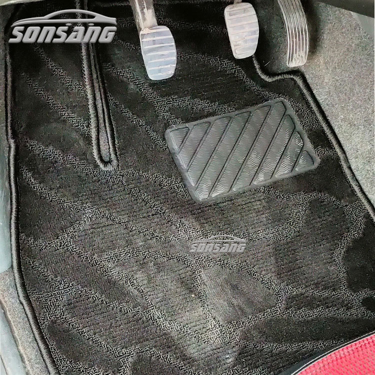 Advertising custom car mats full set of water ripple black 4S shop presents special flat universal carpet for special cars