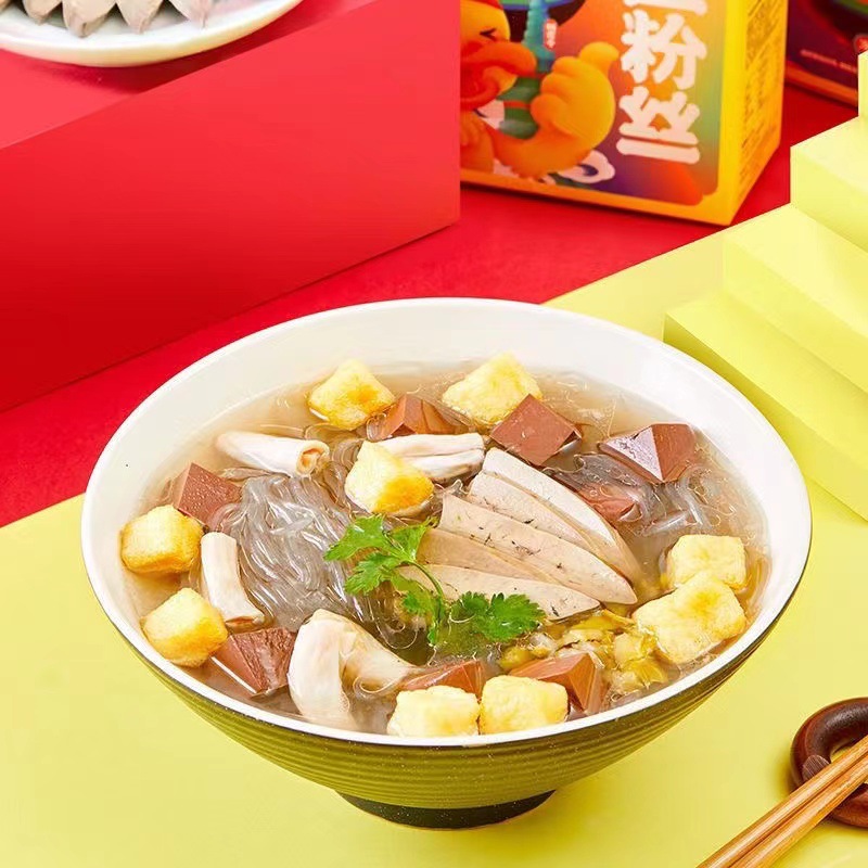 After-taste praise duck blood vermicelli soup convenient instant vermicelli authentic Nanjing specialty old duck powder soup supper breakfast rice noodles