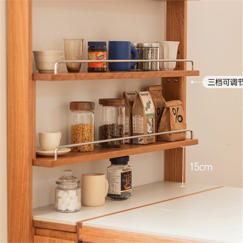 Japanese Style Cherry Wood Sideboard Full Solid Wood Rock Board Dining Table Sideboard Integrated Storage Storage Small Apartment Sideboard Thin Cabinet