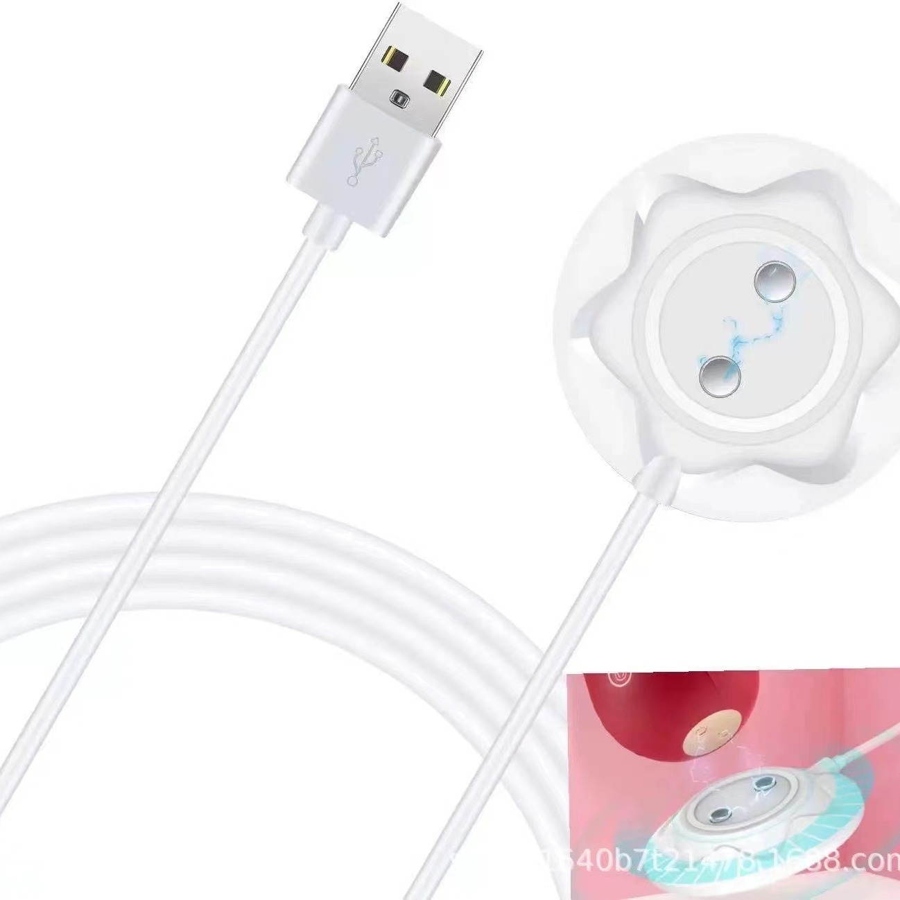 Meet Huan Rose Flower Heartbeat Niannu Jiao USB Base Type Charging Cable Women's Jumping Egg Fun