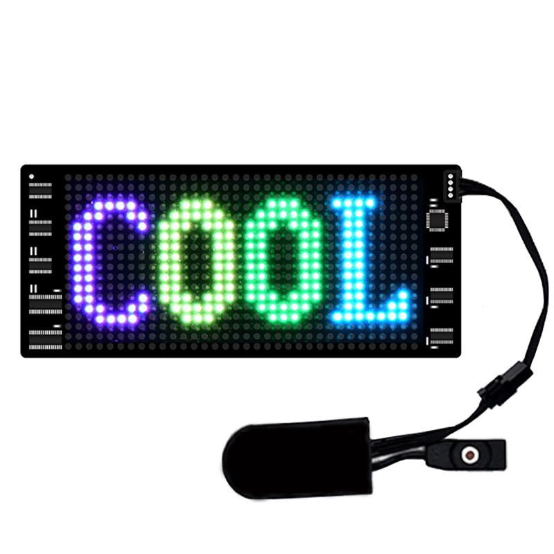 Charging Bluetooth Ultra-thin Flexible Soft Screen RGB Full Color LED Display Hat Screen Backpack Vest Screen with Battery