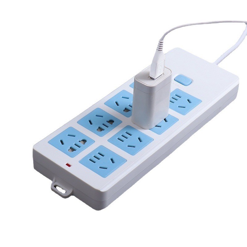 Household plug-in multi-function socket multi-plug dormitory with cable plug board power supply high-power in stock multi-hole plug-in