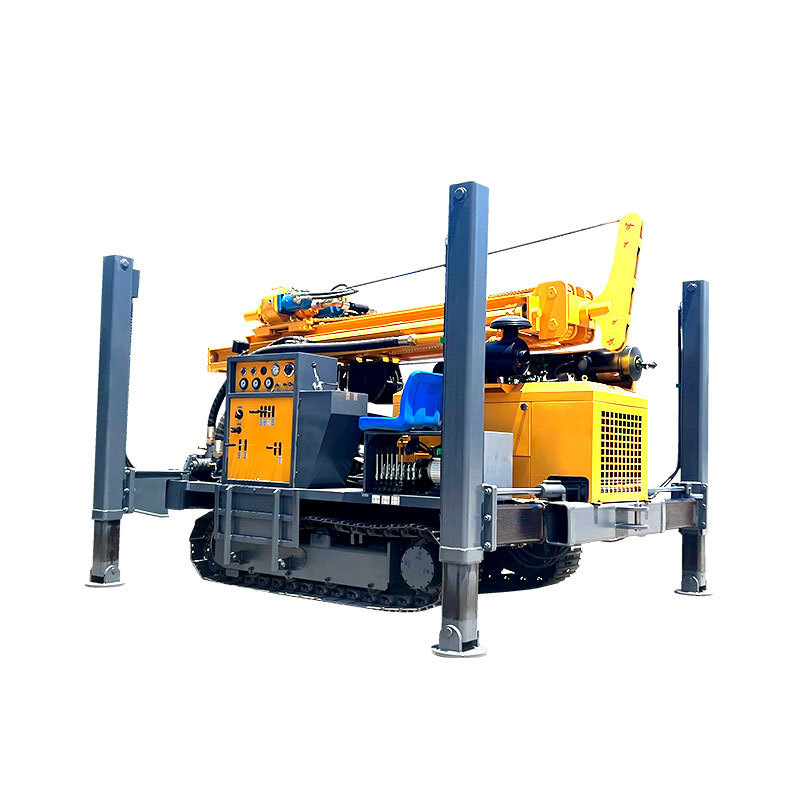 Full Hydraulic Pneumatic Water Well Drilling Rig Mechanical Top Drive Water and Air Dual-Purpose Drilling Rig Crawler Large Well Drilling Rig