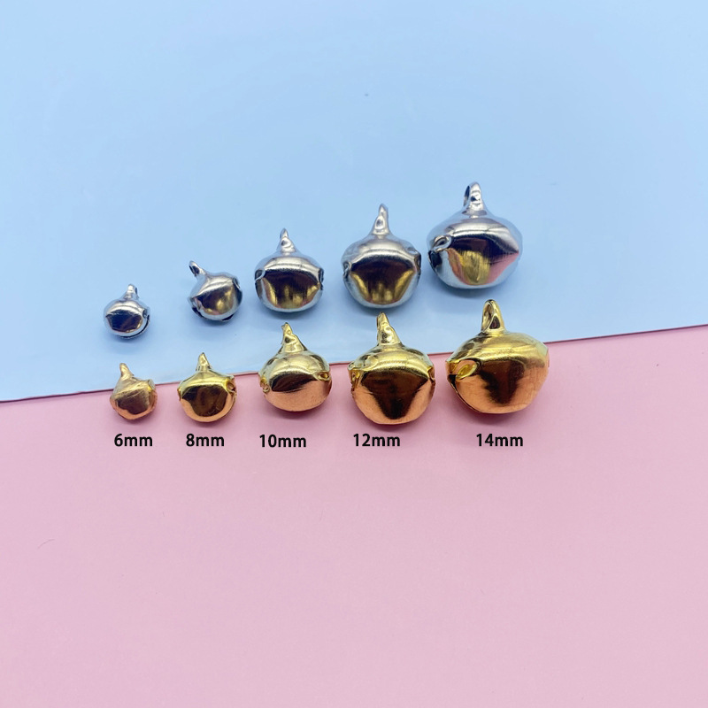 One-word iron bell Golden pet cartoon duck bill Bell Christmas decoration flat Bill small Bell DIY manufacturers wholesale