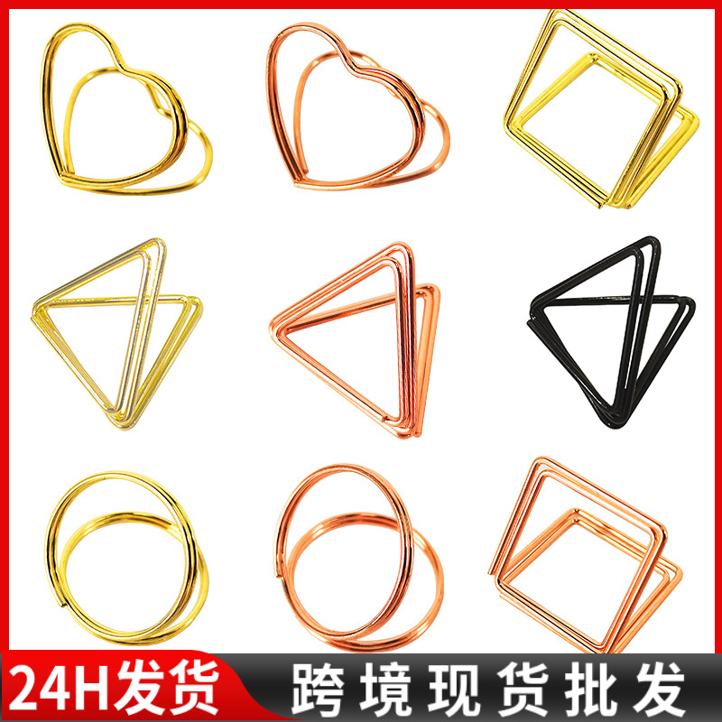 Спотовый двойной зажим для записок в форме сердца, треугольный зажим для визиток, зажим для сообщений на столе, зажим для фотографий в форме сердца, зажим для мест в отеле