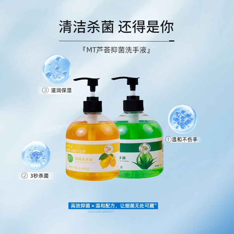 Household Hotel Fresh Aloe Vera Cleaning Antibacterial Hand Sanitizer Press Bottle Mild Foam Antibacterial Hand Sanitizer Whole Box Wholesale