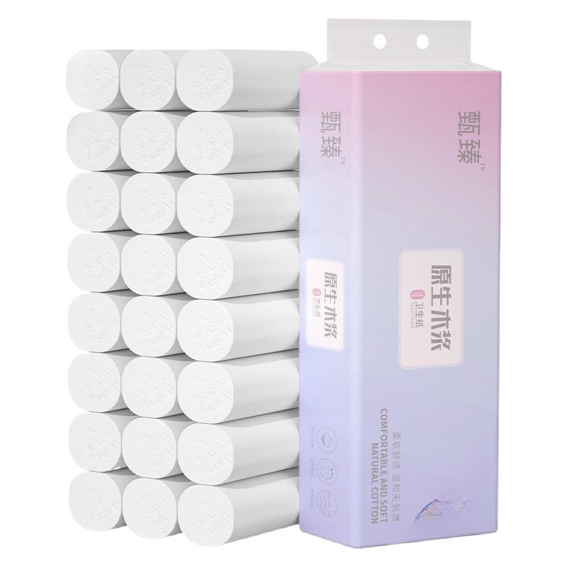 Roll Toilet Paper Original Wood Pulp Household Coreless Toilet Paper Toilet Paper Whole Box Wholesale Package== Rolls