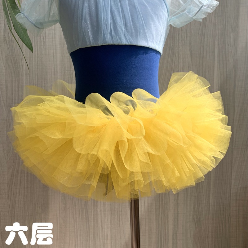 Children's Tutu Skirt Princess Female Short Six-Layer Mesh American Net Ballet Toddler Tutu Skirt Hundred Performance Organza