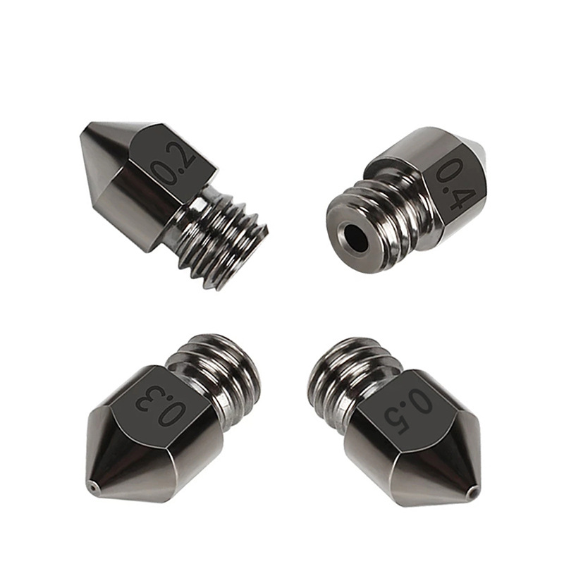 3D printer accessories 1. 75MM MK8 hard steel hardened steel nozzle extruder print head nozzle 13*6m