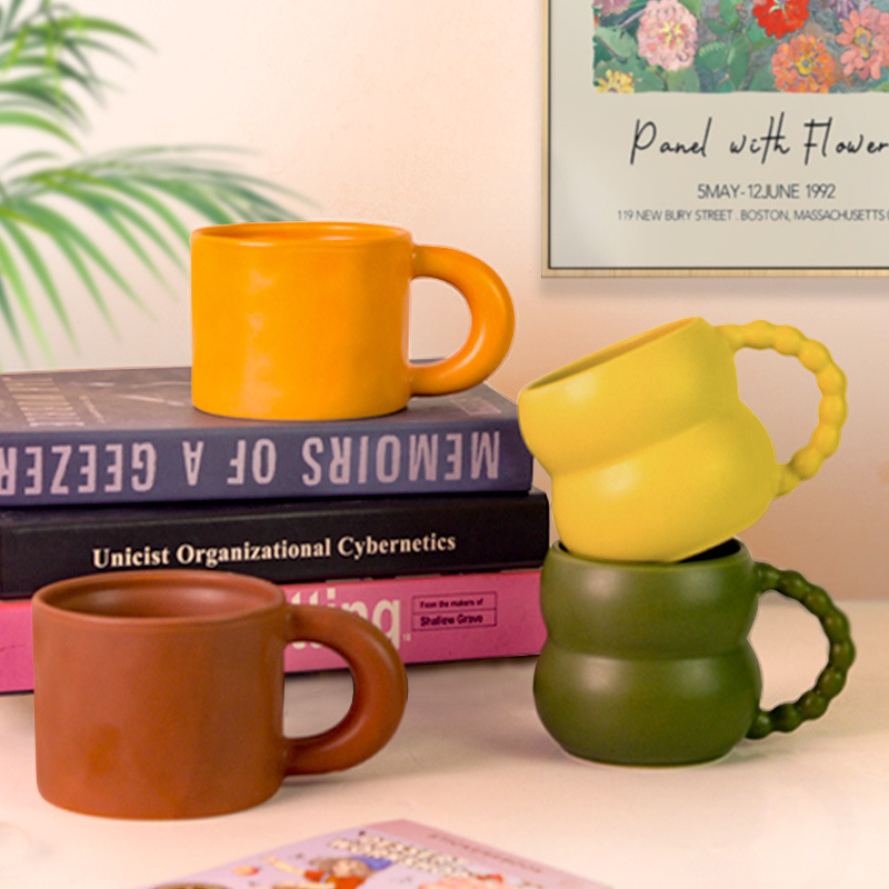 Mug Wholesale Ceramic Cup Creative Colorful Coffee Cup Custom Logo Opening Event Advertising Gift Cup