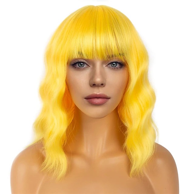 Amazon explosions cross-border wig European and American holiday cos wig water ripple short curly wigs wigs full head cover