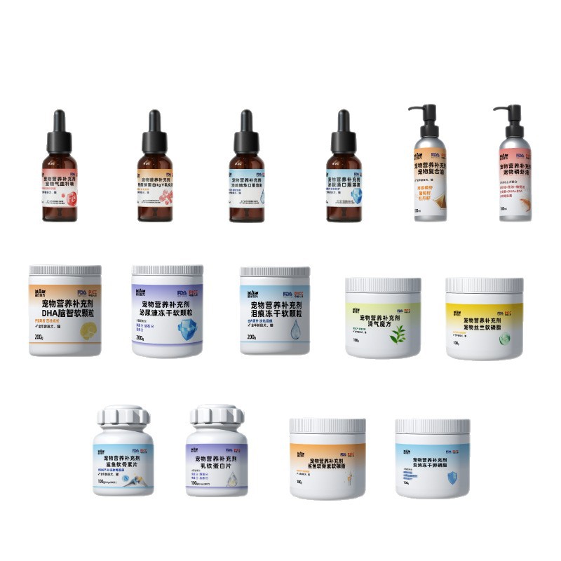 Pet Health Care Products Customized Cat Soft Lecithin Powder Tablets Oil Solution Dog Lecithin Chewable Soft Granules