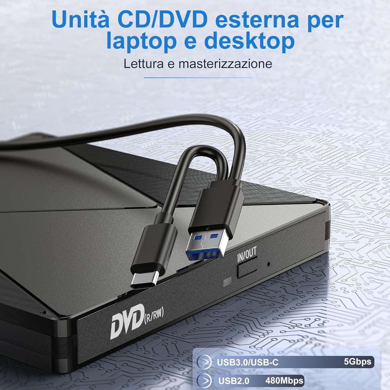 Enter the new 2-in -1 optical drive to support USB3.0 USB2.0 and TYPE-C interface notebook computers