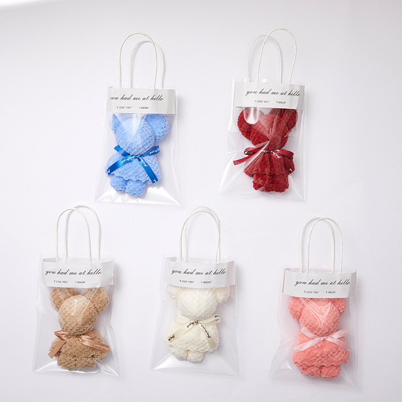 Bear Towel Souvenir Wedding Opening Small Gift Kindergarten Graduation Wedding Shop Creative and Practical Return Gift Wholesale