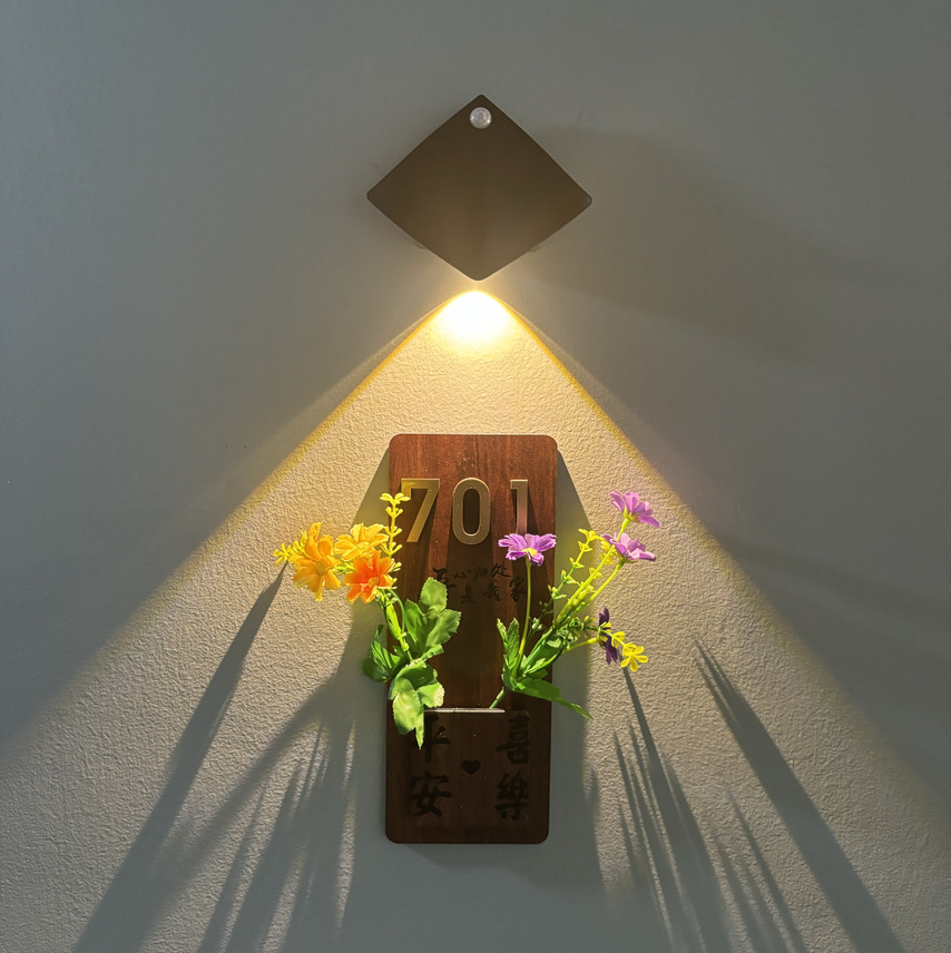 Home Door Lights Signs Mural Wireless Spotlights Home Corridor Average Wall Lights Bedroom Charging Induction Night Lights