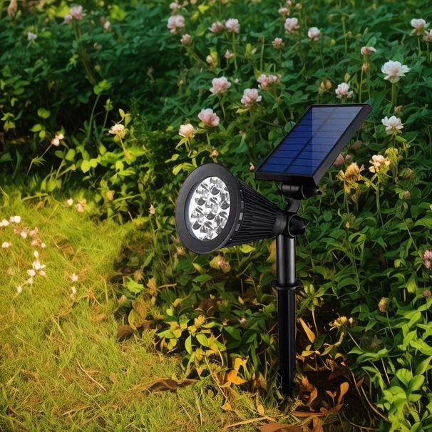 New Cross-Border Solar Spotlight Landscape Tree Lighting Outdoor Waterproof Led Super Bright House Courtyard Light