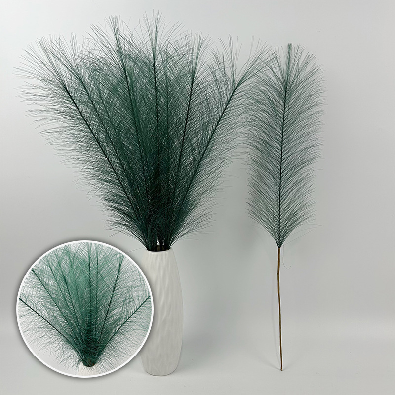 Cross-Border Hot Selling 55cm Simulated Single-Pronged Reed Hair Wedding Home Decoration Reed Hair Wholesale Multi-Color Optional