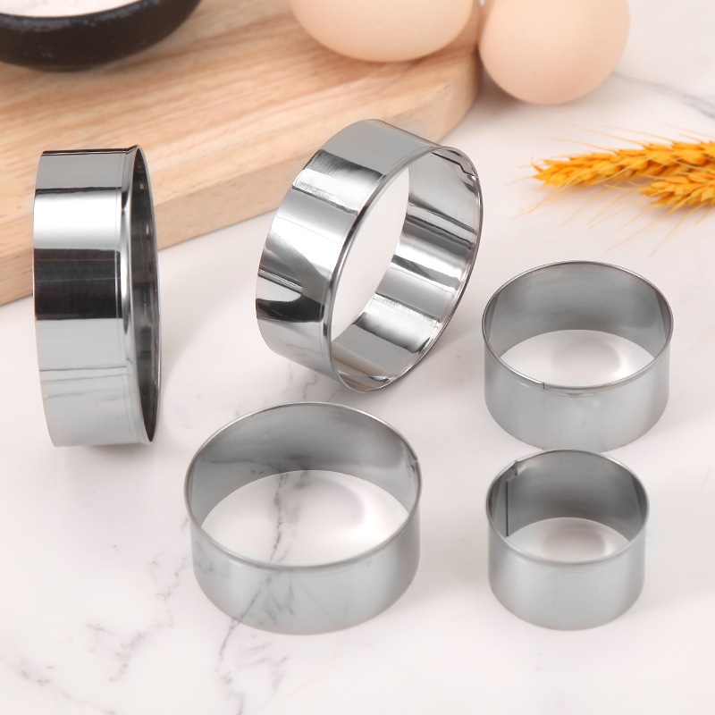 430 Stainless Steel Round Mold Dumpling Mold Biscuit Mold Baking Mold DIY Rice Mold Cake Mold