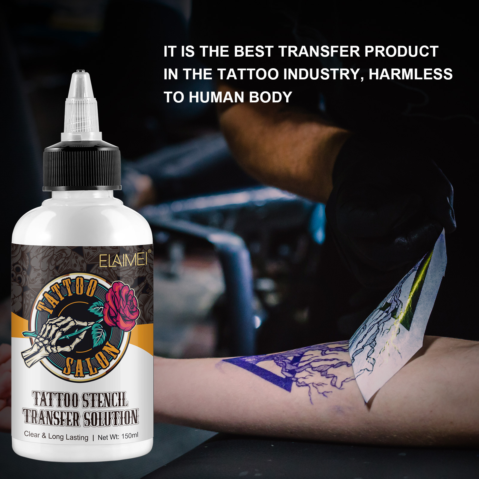 ELAIMEI cross-border tattoo transfer Gel Oil cream tattoo artist with transfer paper special Moisturizing Clear Color fixing