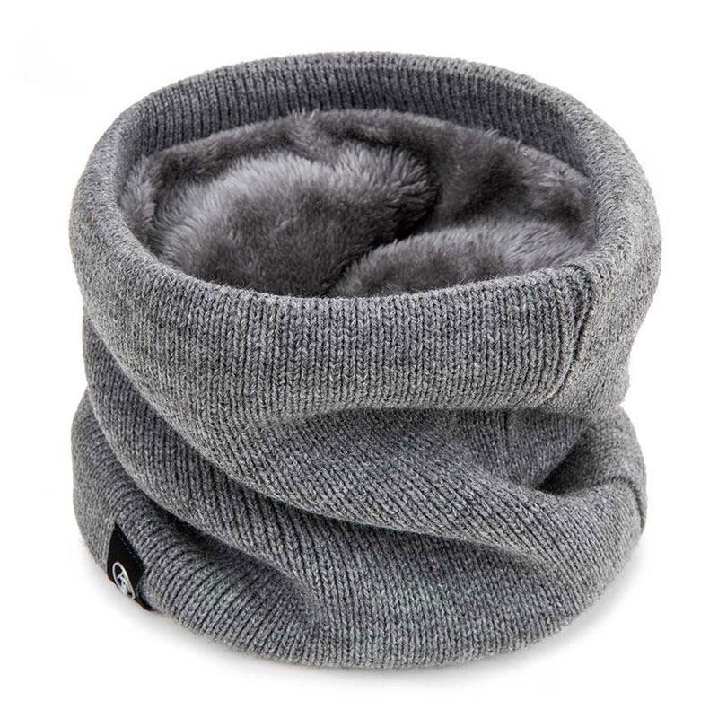 Winter Riding Scarf Neck Collar Wool Pullover Knitted Cervical Scarf fleece-lined for Men and Women with Warm Neck Collar