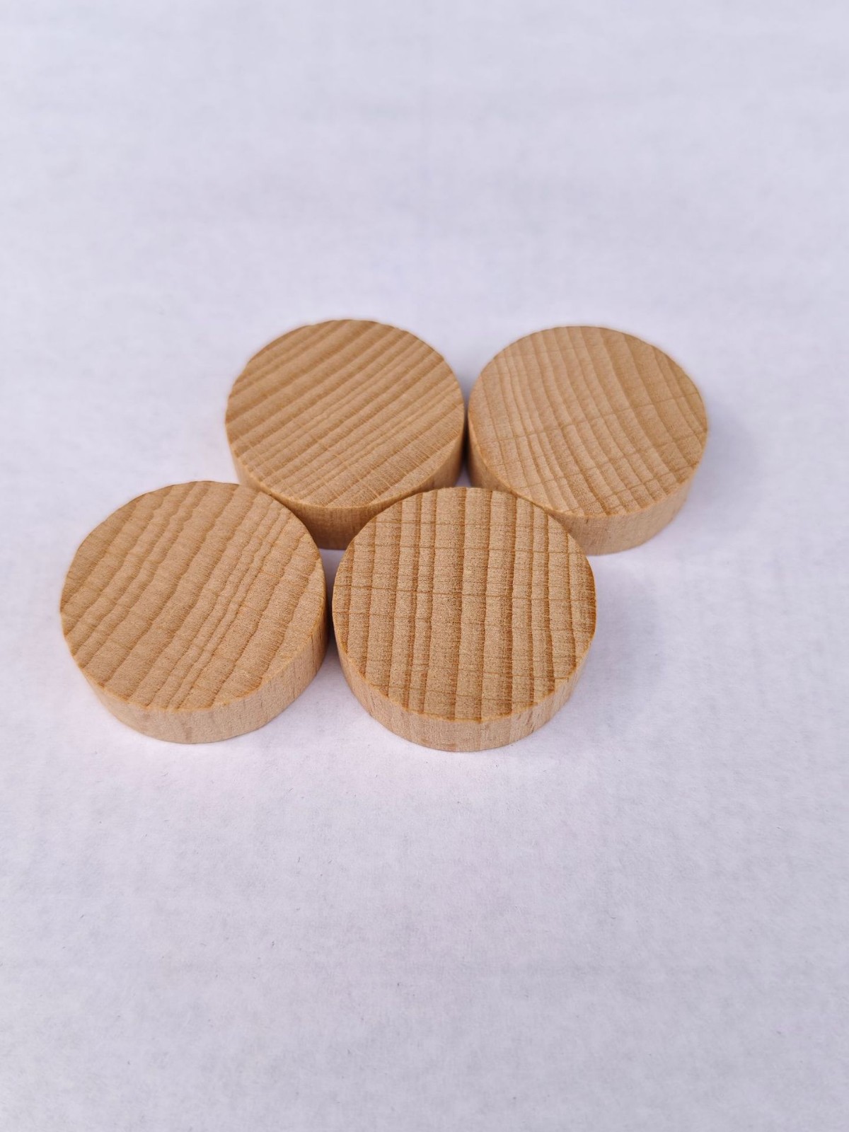 Xinzhe Spot Solid Wood 25mm Round Piece Natural Color Lotus Wood Piece DIY Solid Wood Hand-Painted Graffiti Round Wood Piece Beech Wood
