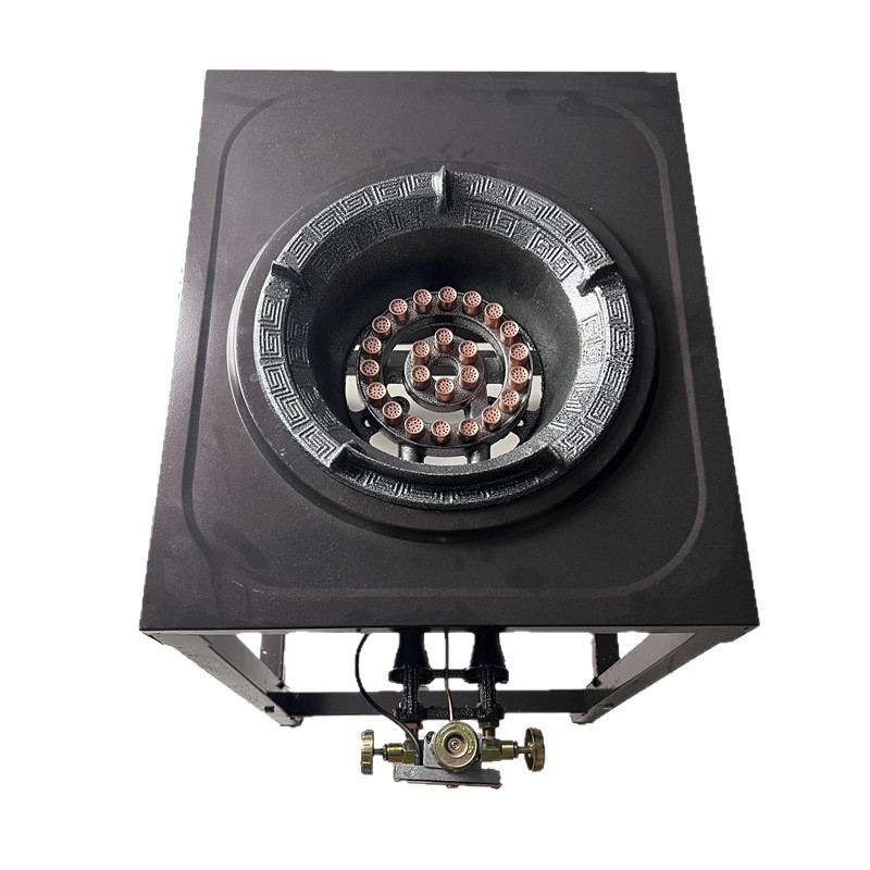 Medium-Pressure High-Power Stove with Shelf, Dual-Tube Dual-Rotating Dual-Electronic 24-Head 31A Flame-Out Protection Liquefied Gas Stove for Home Energy Saving