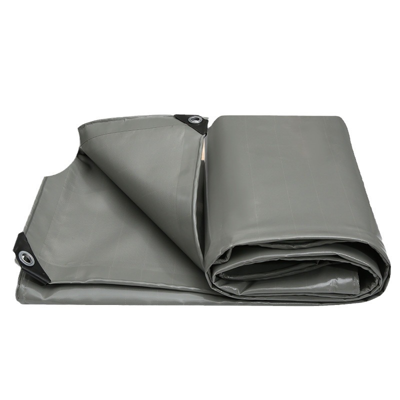 Gray Oilcloth Tarpaulin, Waterproof and Sun-Resistant, Suitable for Truck Canopy, Thickened and Tear-Resistant