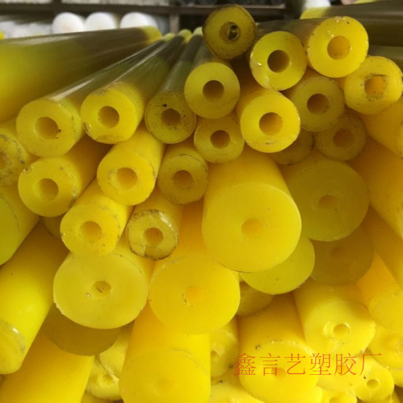 Imported yellow PU excellent force rubber rod rubber beef rod 90 degree polyurethane rod yellow hose imported solid rubber rod